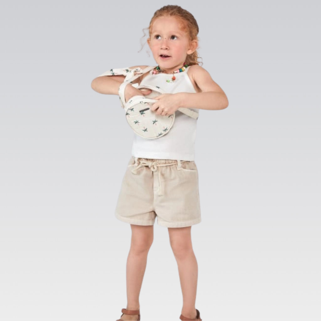 Shorts Infantil Menina Hering Sarja Cinto Cordão Charme Kids