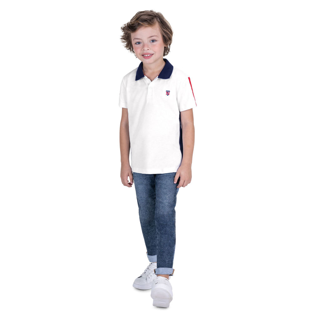 Calça Masculina Infantil Moletom Jeans Trick Nick Azul