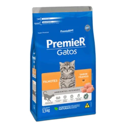 Ração Seca Para Gatos Ambientes Internos Filhotes sabor Frango 1,5kg PremieR