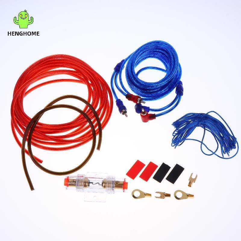 HENGHOME 1 Conjunto Kit De Fiação Amplificador Carro Para Subwoofer Sistema Áudio Instalação Compatibilidade Universal S