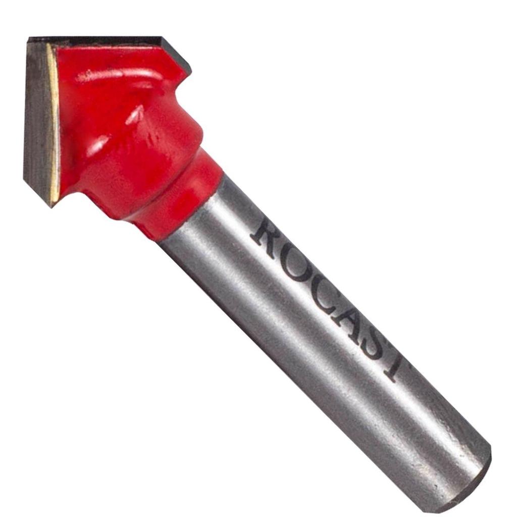 Fresa Para Tupia Rasgo em V 1/2'' x 1/4'' (91,0005) - Rocast
