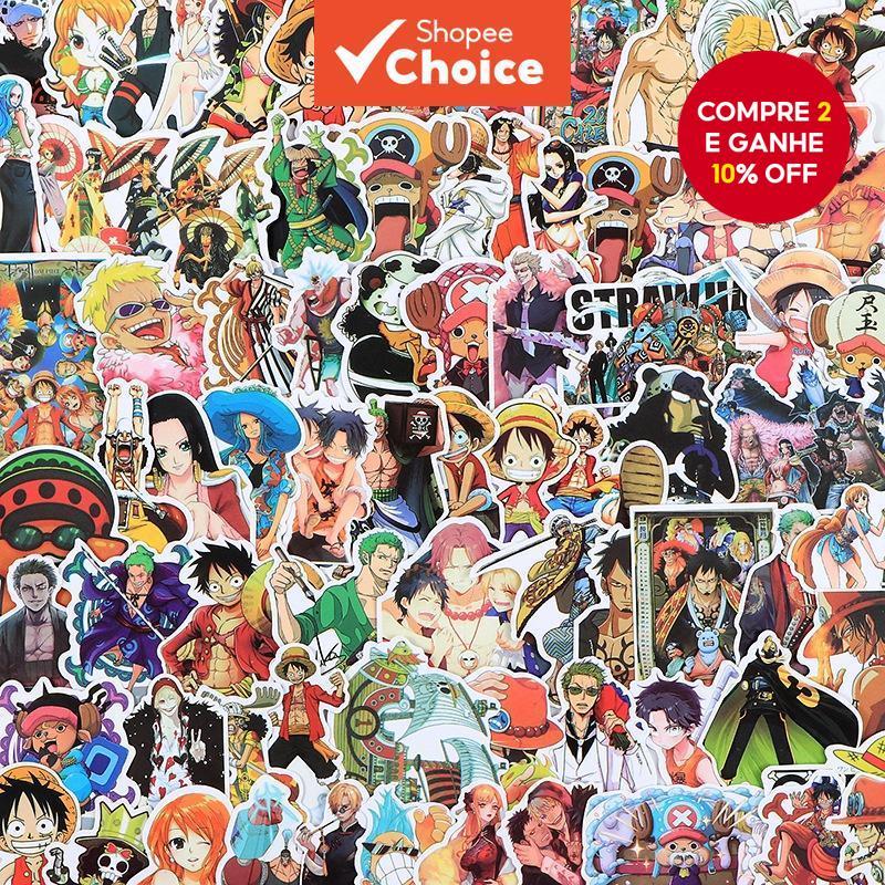 Adesivos Fofos120 Peças Adesivo Escolar Personalizado À Prova D'água ONE PIECE Luffy De Conta Manual