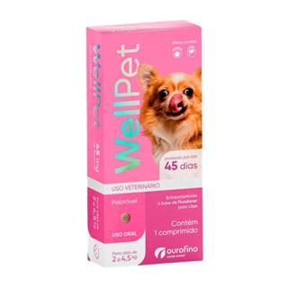 WellPet 45 mg Cães de 2 a 4,5Kg Ourofino - 1 Comprimido em Oferta na Shopee