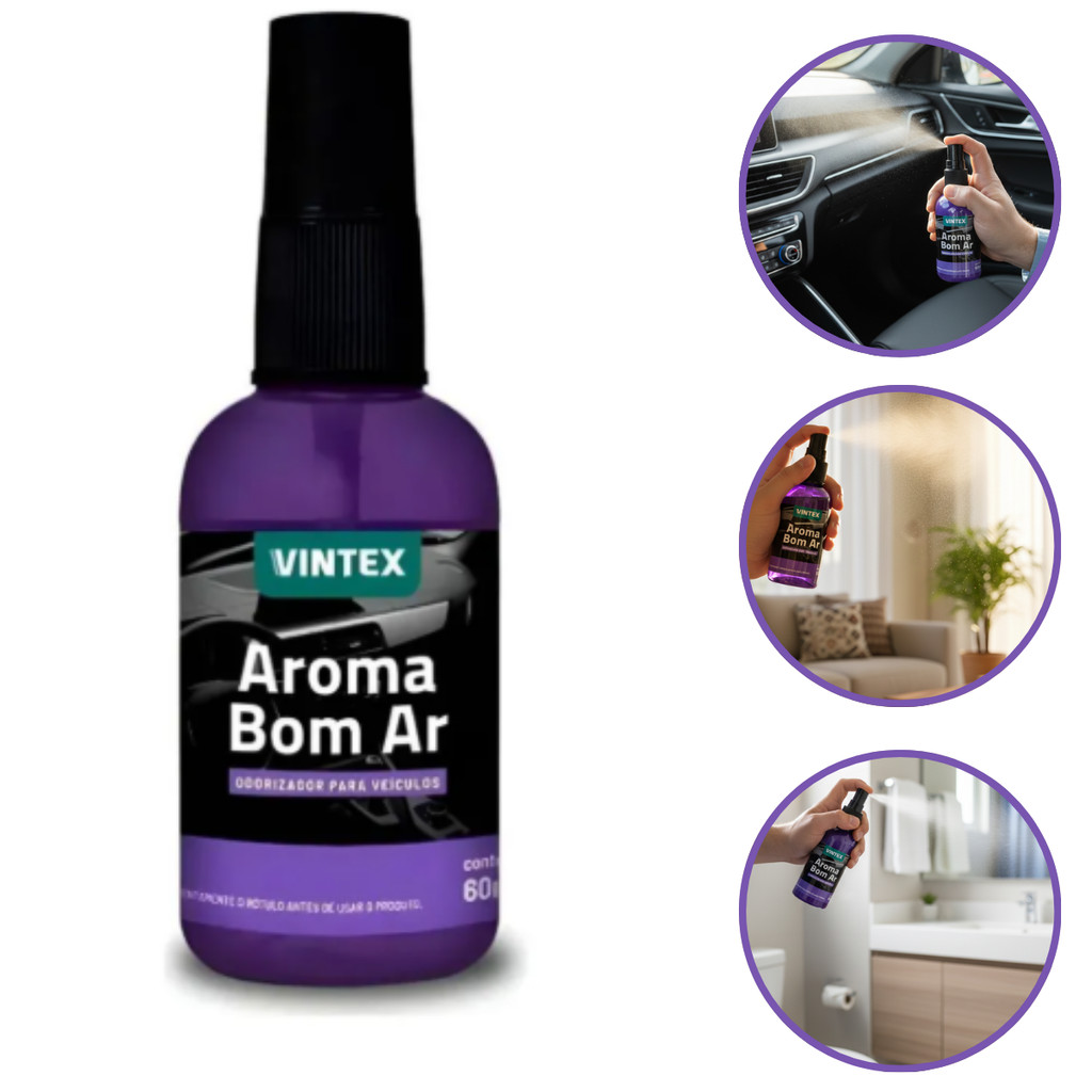 Aromatizante Automotivo Bom Ar Spray Odorizador Vonixx Vintex em Oferta na Shopee