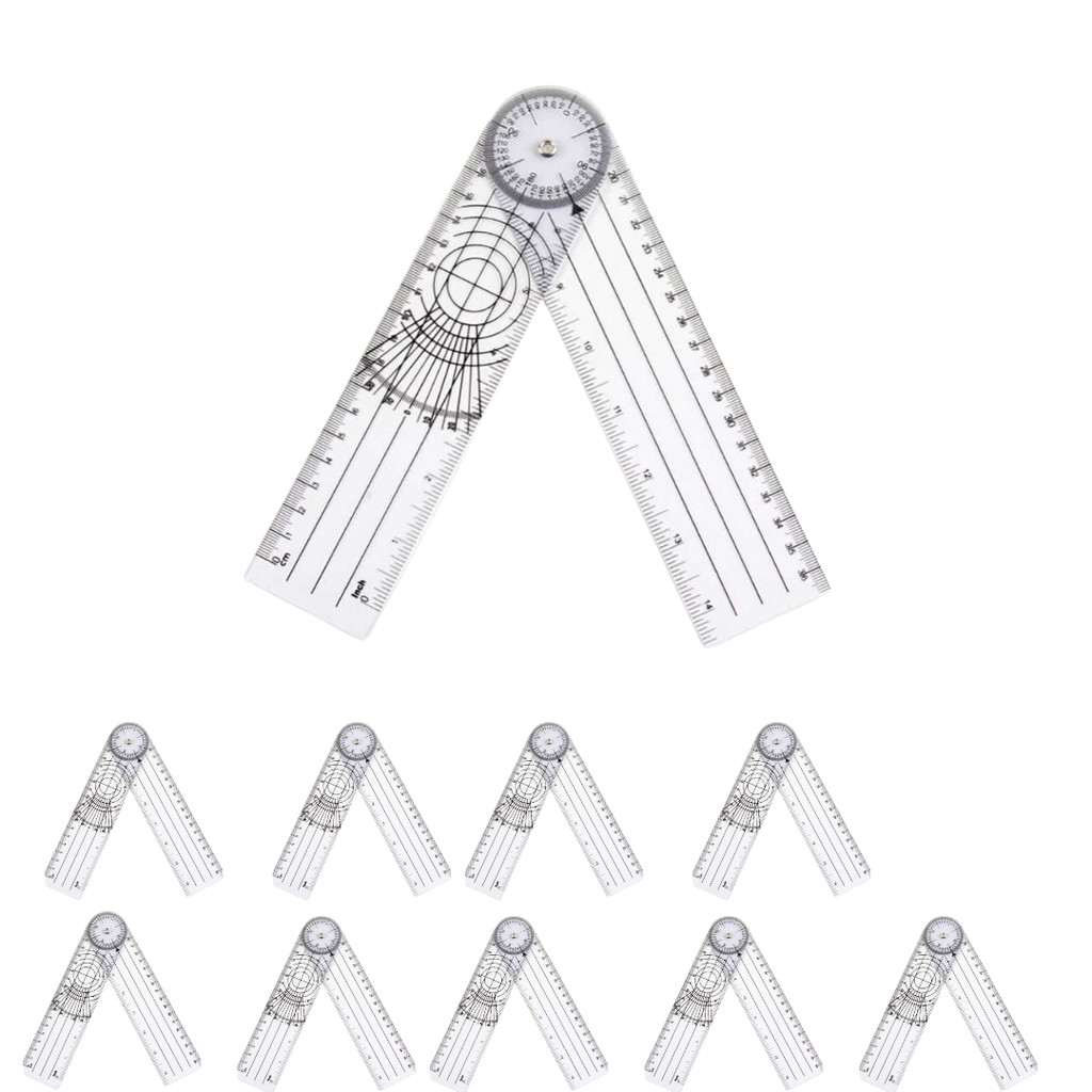 Kit 10 Regua Tipo Goniometro Fisioterapia Articular