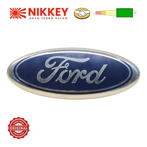 Emblema Tampa Traseira New Fiesta Ford 2011 2012 2013 Azul
