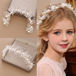 Super fada pérola arco guirlanda bandana menina doce princesa cabeça Streamer bandana desempenho adereços acessórios par