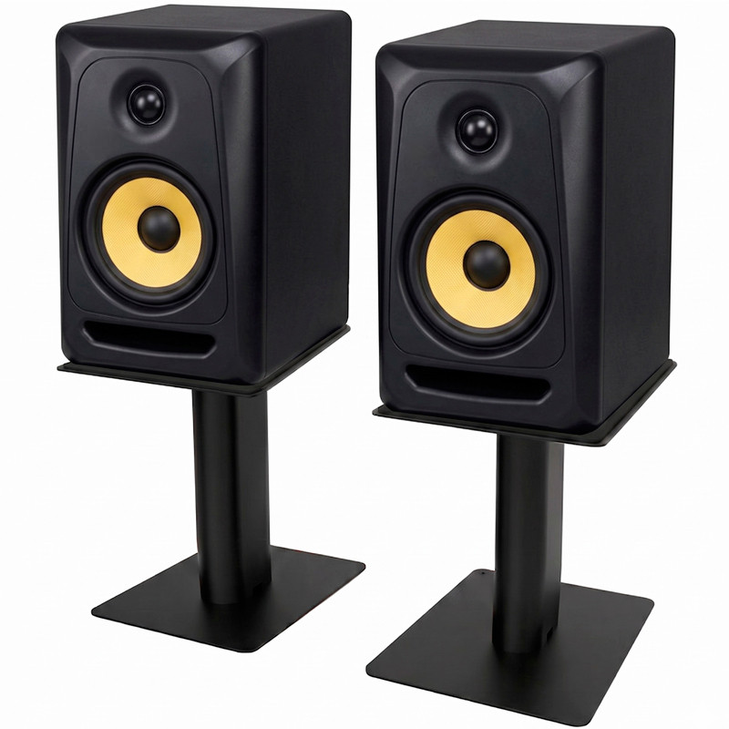Par Suporte Monitor de Áudio Caixa de Som Home Studio Mesa 20KG Profissional Preto M912 Máxima Audio