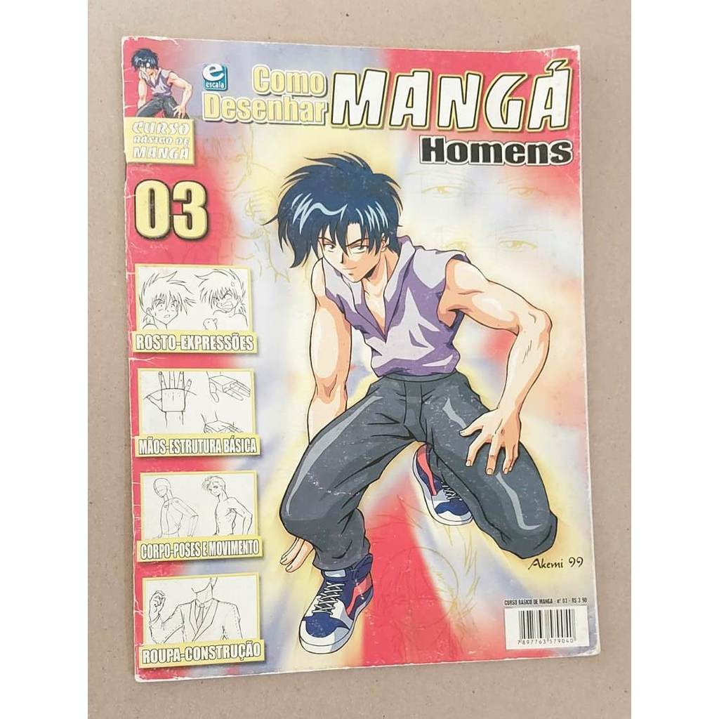 Como Desenhar Mangá Homens de Editora Escala