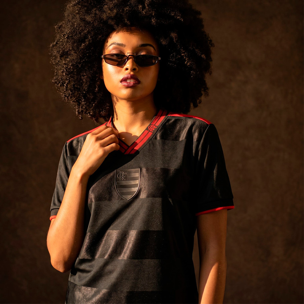 Camisa Flamengo Black Edition Jacquard Feminina