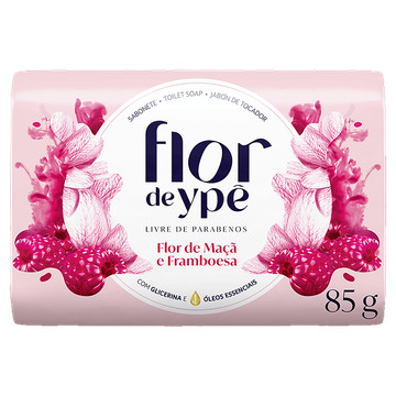 Flor de Ypê Flor de Maçã e Framboesa Sabonete em Barra