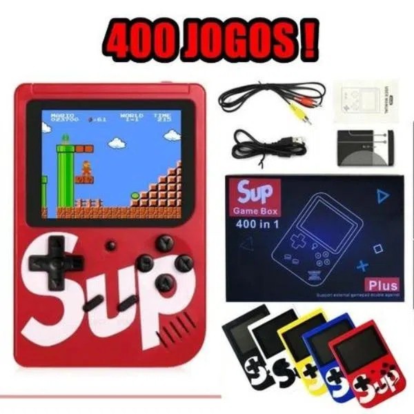 Mini Videogame Sup Game Box 400 Jogos Em 1 Antigos Portáteis