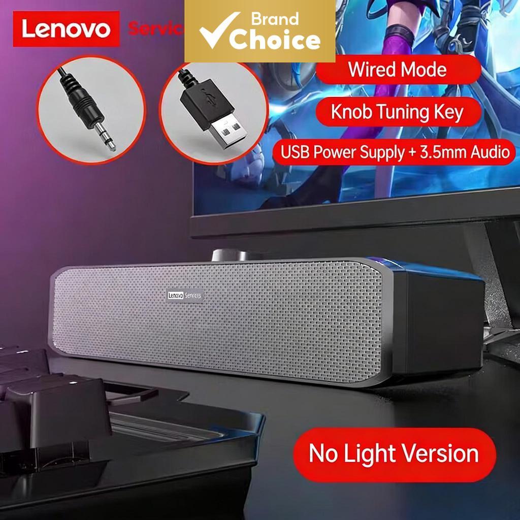 Lenovo B02 Com Fio Alimentado Por USB Desktop PC Alto-Falante De Computador Plug and Play Cabo Auxiliar De 3.5 Mm Para L