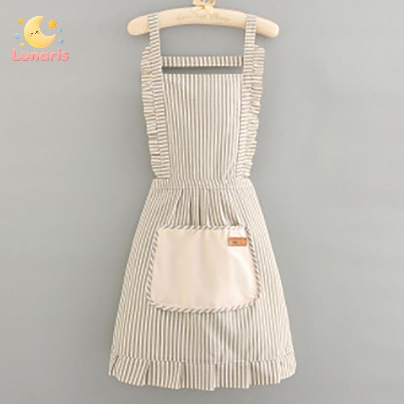 Lunaris 1Pc Simples Sem Mangas Avental Cozinha Doméstico Poliéster Cozinhar Com Poeta Roupas Proteção Para Barbeiro Pint