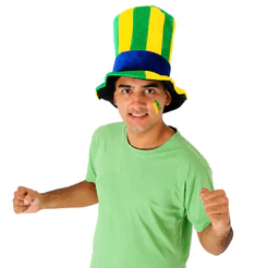 Chapéu Brasil Cartola Patriota Acessório Festa Copa Carnaval