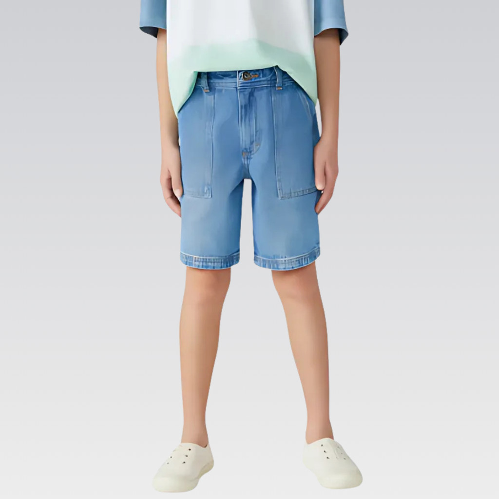 Bermuda Jeans Infantil Menino HERING Original Kids Estilo Casual Conforto Qualidade Durabilidade