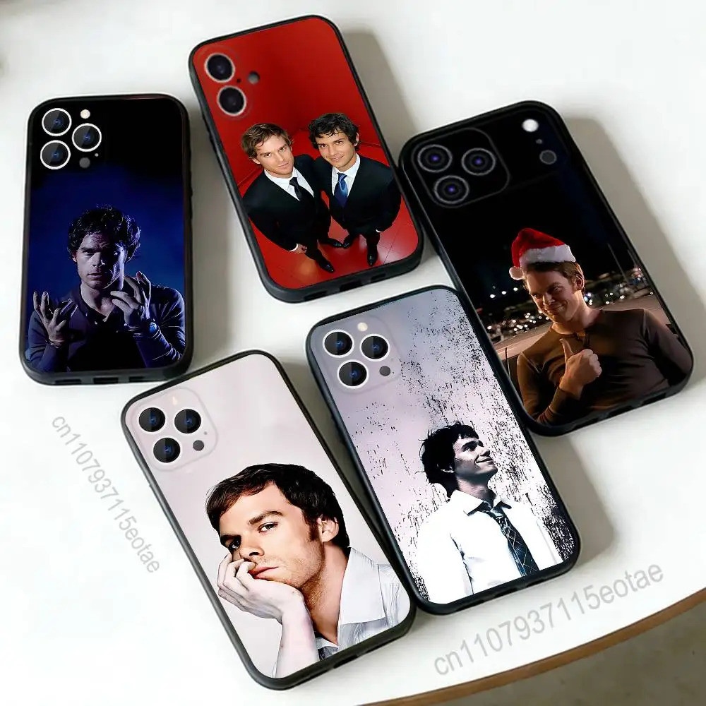 Capa de Telefone TP-1 D-Dexter Morgan e Brian para iPhone 17, 16, 15, 14, 13, 12, 11, Pro, Max, Plus, E, Air, Mini, Capa