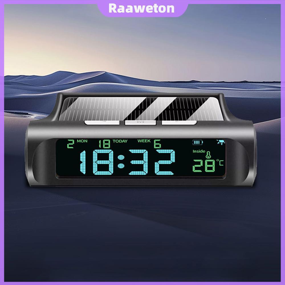 Relógio Digital Solar/USB Para Carro Com Exibição De Tempo/Data/Temperatura Do Painel [Raaaweton.br]