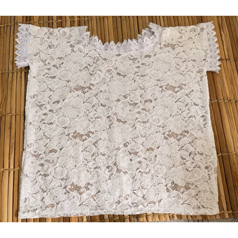 CAMISU DE RENDA BRANCO UMBANDA E CANDOMBLÉ ROUPA DE SANTO