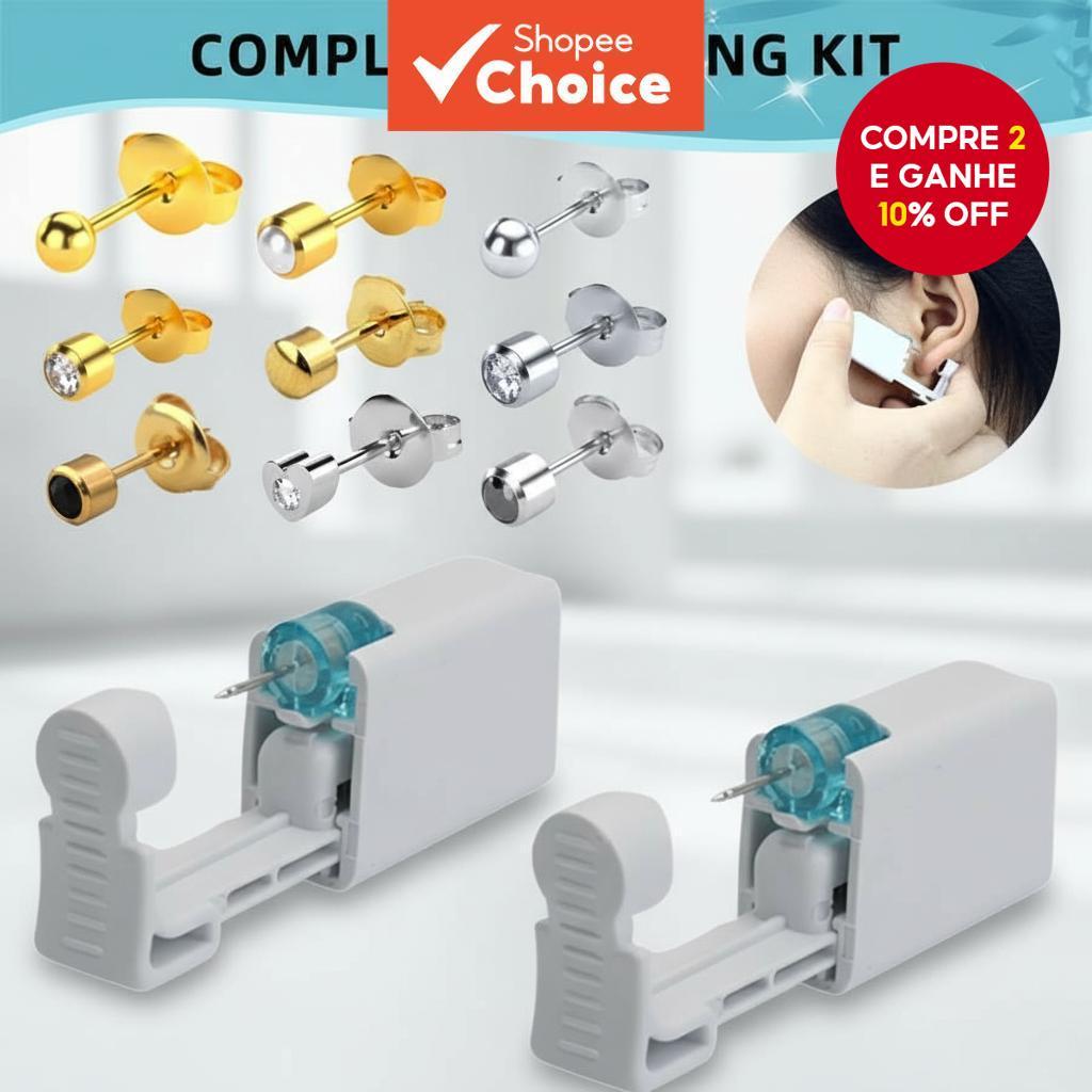 1PC Pistola de Perfuração Estéril para Orelha, Ferramenta de Perfuração Descartável Segura com Brinco, Conjunto de em Oferta na Shopee