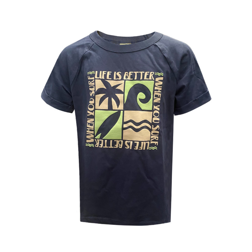 Camiseta Hering Infantil Menino Manga Curta Azul Marinho