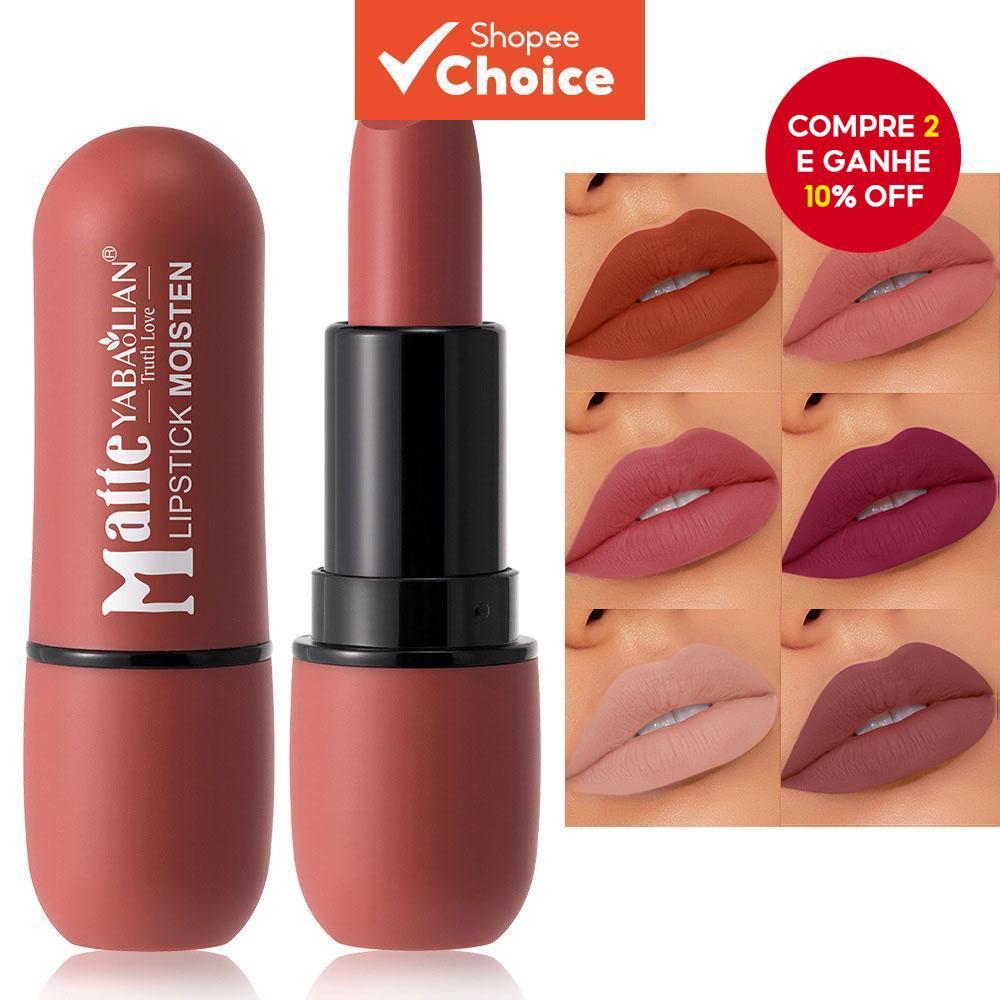 Batom fosco hidratante nutritivo hidratante renderização de cores clareamento não é fácil de colar copo à prova d'água à