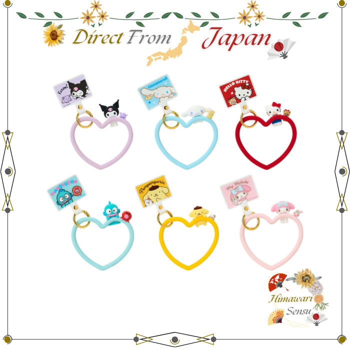 Alça De Anel Para Smartphone Sanrio Heart Kuromi Cinnamoroll My Melody À Prova De Direto Do Japão