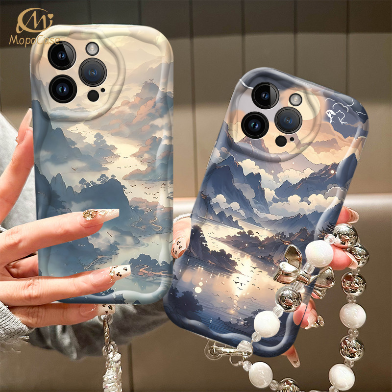 Capa Para Samsung A56 A36 A55 A54 A16 A15 A14 A05 A51 A52 A34 A35 A32 A13 A12 A04E Paisagem Cenário Caso De Telefone Mop