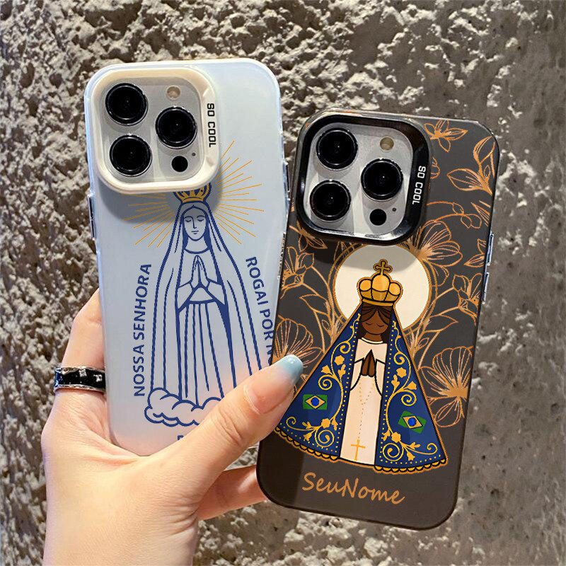 Capinha personalizada Nossa Senhora Aparecida Para iPhone 17 16 15 14 13 12 11 XS Max XR 14 15 Plus 16 13 PRO Max Case