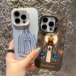 Capinha personalizada Nossa Senhora Aparecida para Samsung Galaxy A07 A05S A30 A52 A35 A04E A03 Core Hard Case Dura Capa
