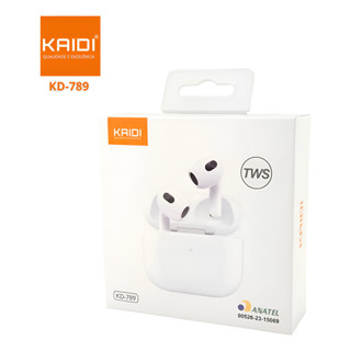 Fone De Ouvido Bluetooth Sem Fio Kaidi Kd789 Branco Tws 5.3 em Oferta na Shopee