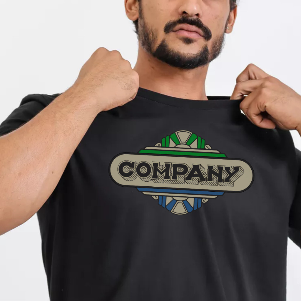 Camisa Camiseta Company Original Preta Retro Anos 80 Blusa Algodão Casual