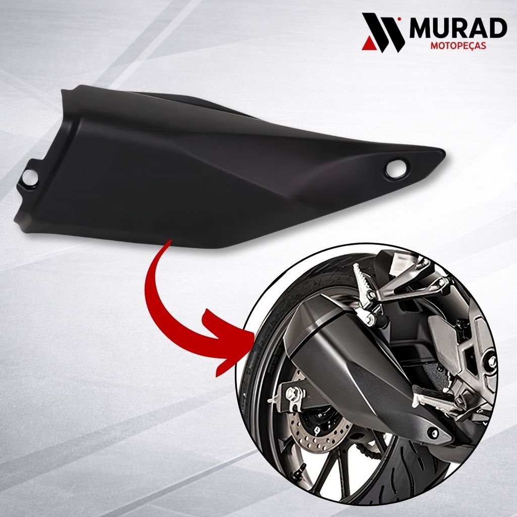 PROTETOR ESCAPAMENTO ESCAPE CB300F TWISTER 2023 A 2024 PRETO MODELO ORIGINAL — imagem 2 de 2