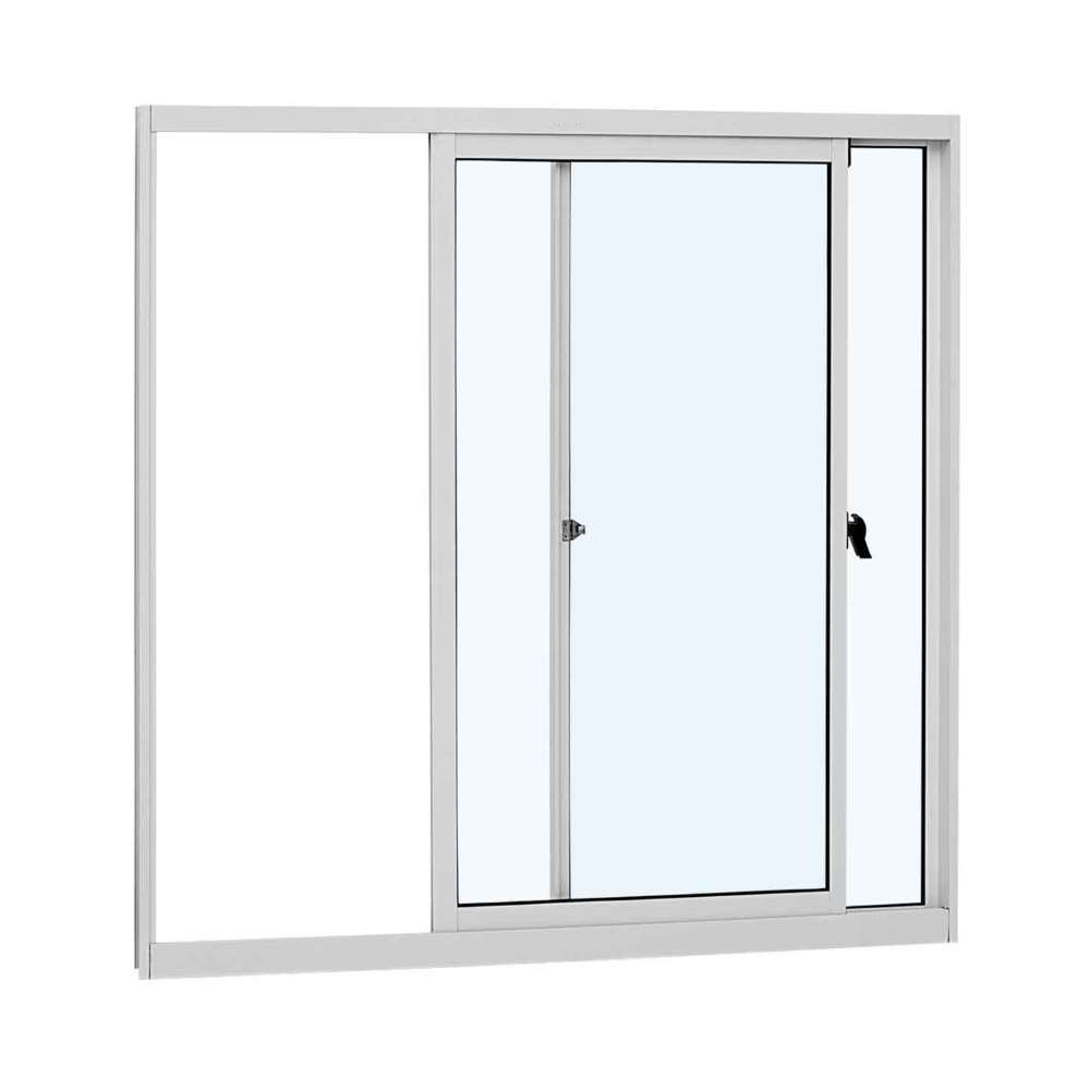 Janela de Correr em Alumínio 100 x 120 x 4,74 cm 2 Folhas Direita Alumislim Sasazaki