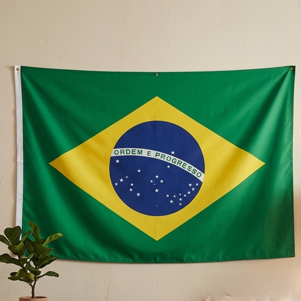 Bandeira do Brasil 60x90cm - Kriat — imagem 2 de 2