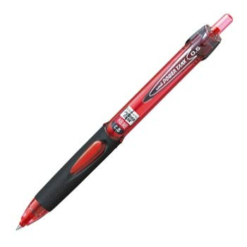 Conjunto com 2 canetas Mitsubishi Pencil Power Tank Standard 0,5mm vermelhas SN-200PT-05