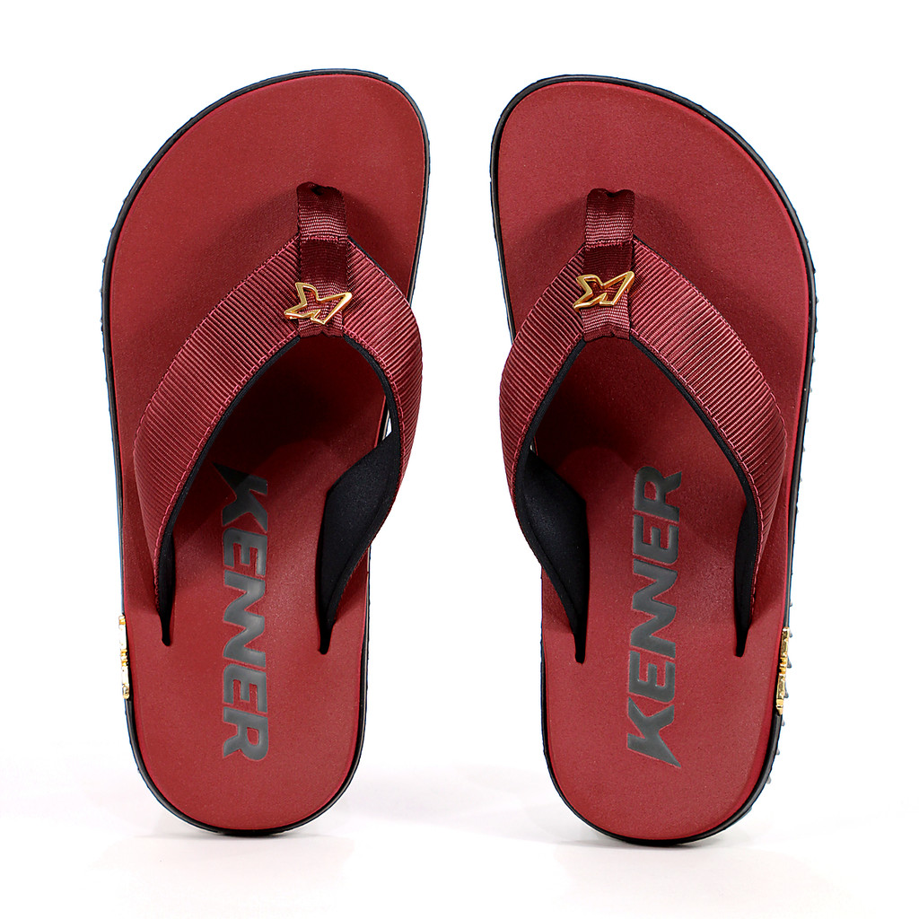 Chinelo Kenner Kivah Bordô e Preto - Masculino
