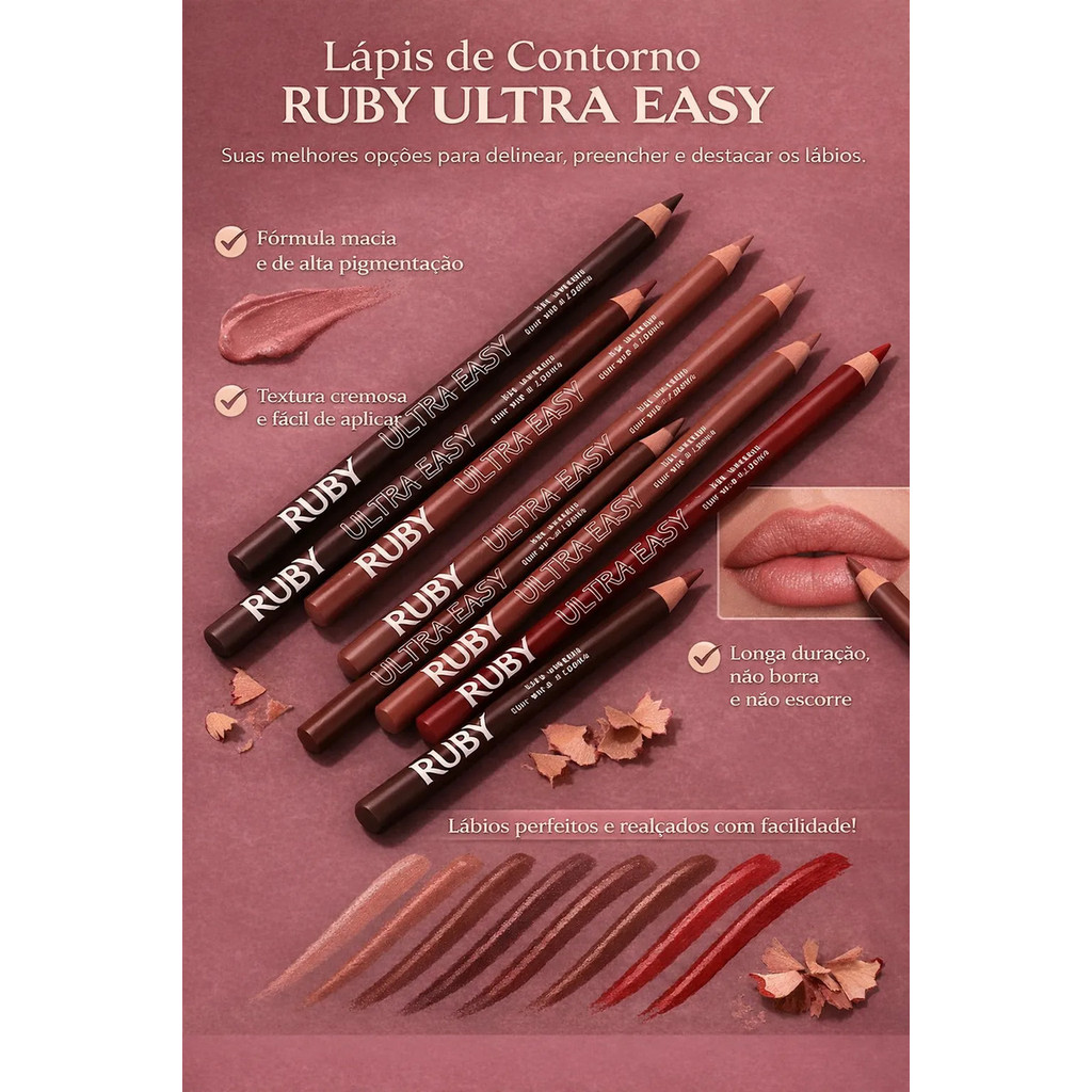 Lápis Labial Madeira Rk By Kiss Para Lábios Ultra Easy