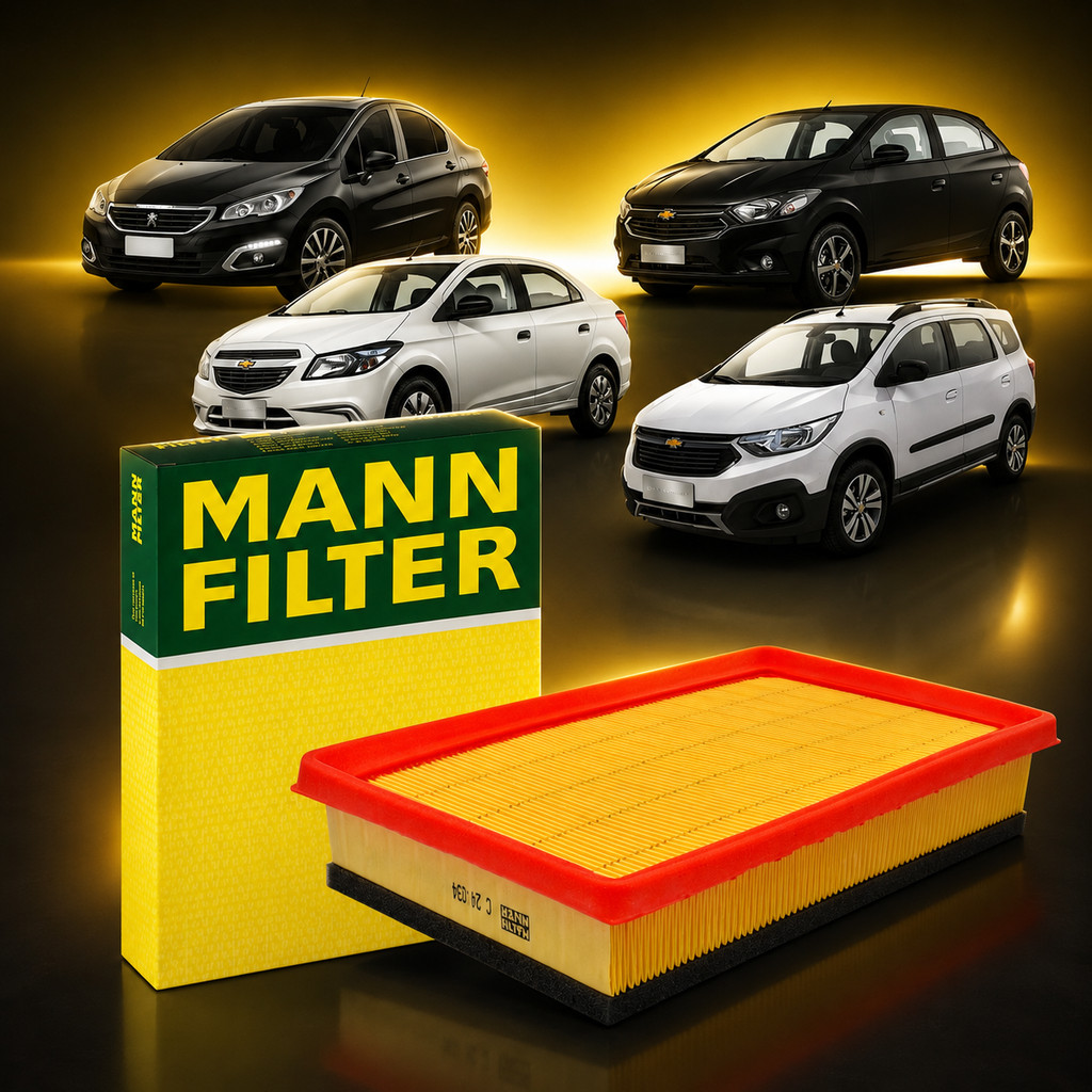 Filtro De Ar Motor GM Onix 1.0 8V 1.4 2012 À 2019 C24034 Mann Filter