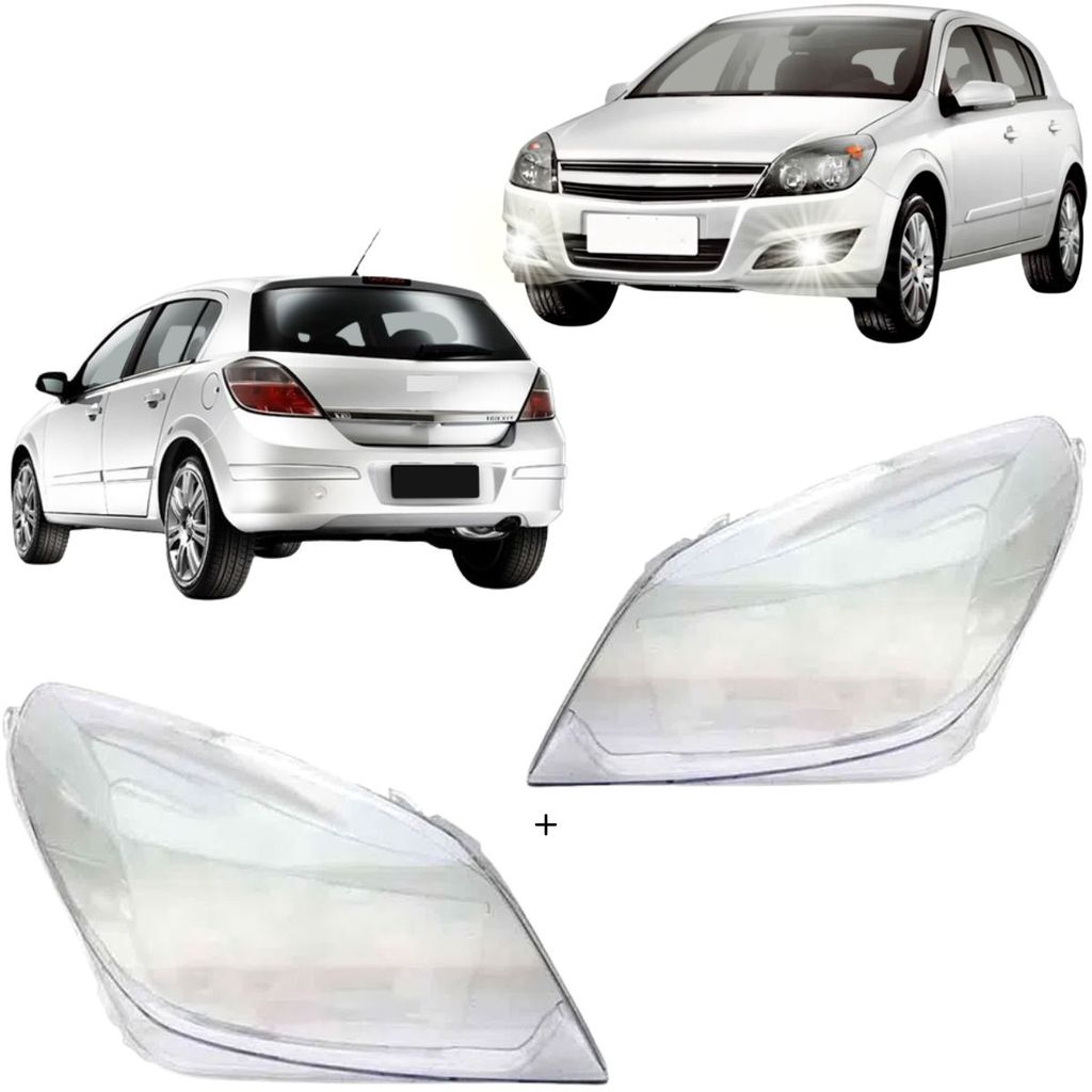 Par Lente Farol Principal Para Chevrolet Vectra Hatch Sedan 2010 À 2012