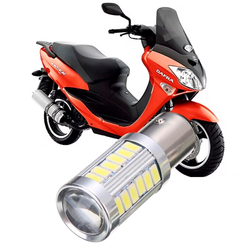Lampada Ultra LED Luz de Freio e Lanterna Traseira P21/5W Moto Motocicleta Dafra Laser 2008 a 2010
