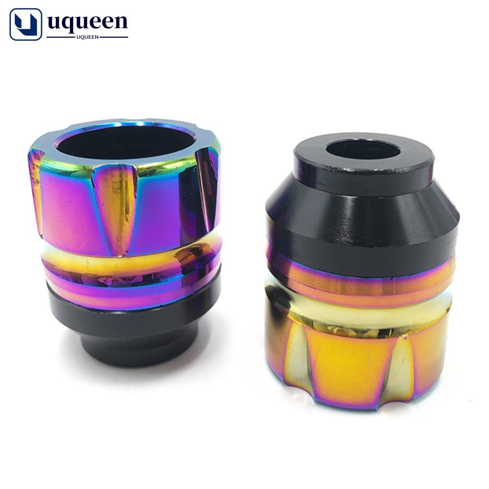 UQUEEN 2 Pçs Motocicletas Liga De Alumínio Garfo Dianteiro Copo De Fibra De Carbono Anti-Queda Queima Titânio Scooter De