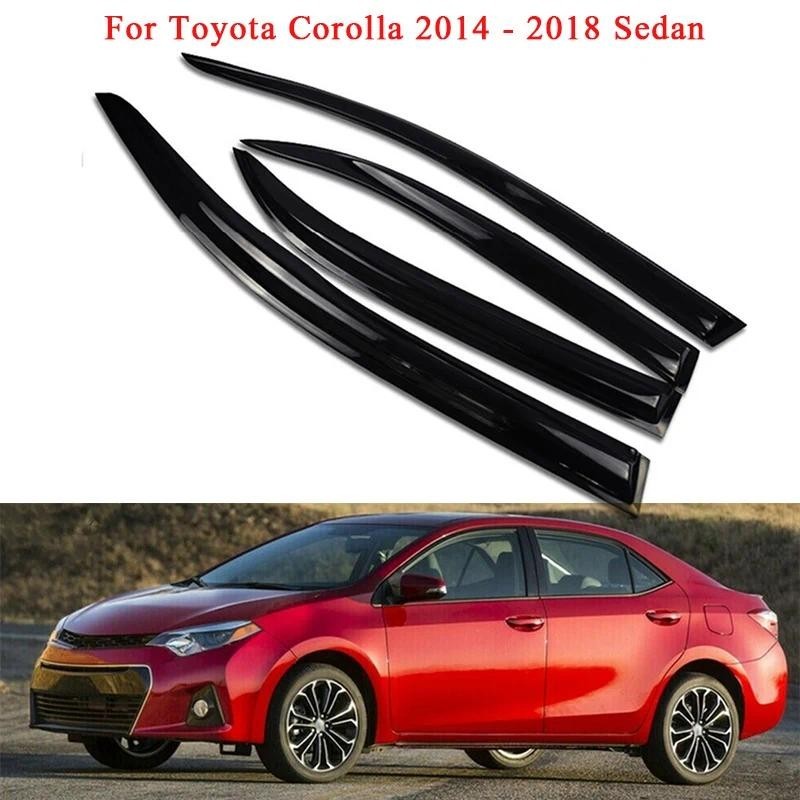 Viseira Da Janela Do Carro Para Toyota Corolla 2014 2015 2016 2017 2018 Sedan Chuva Sol Fumaça Guarda Ventilação Toldos