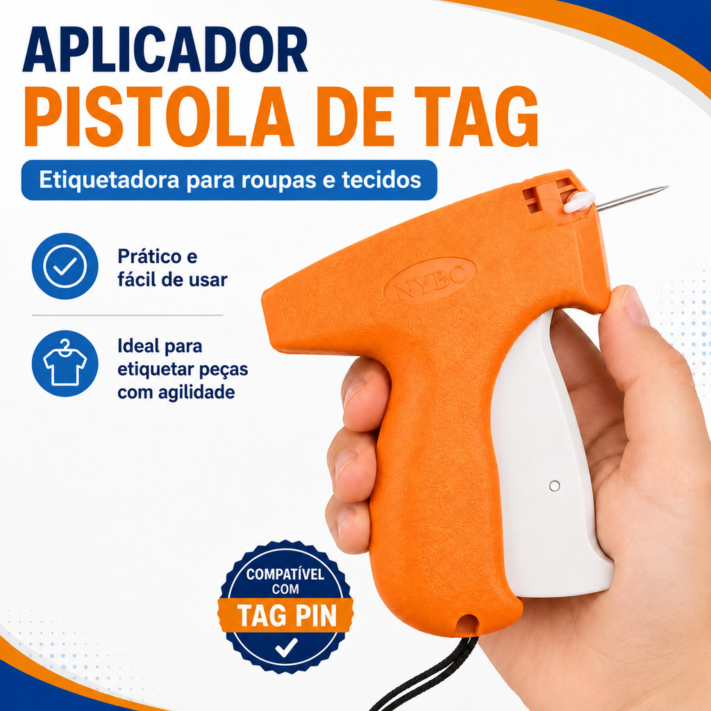 Aplicador Pistola De Tag Etiquetadora Para Roupas E Tecidos Loja