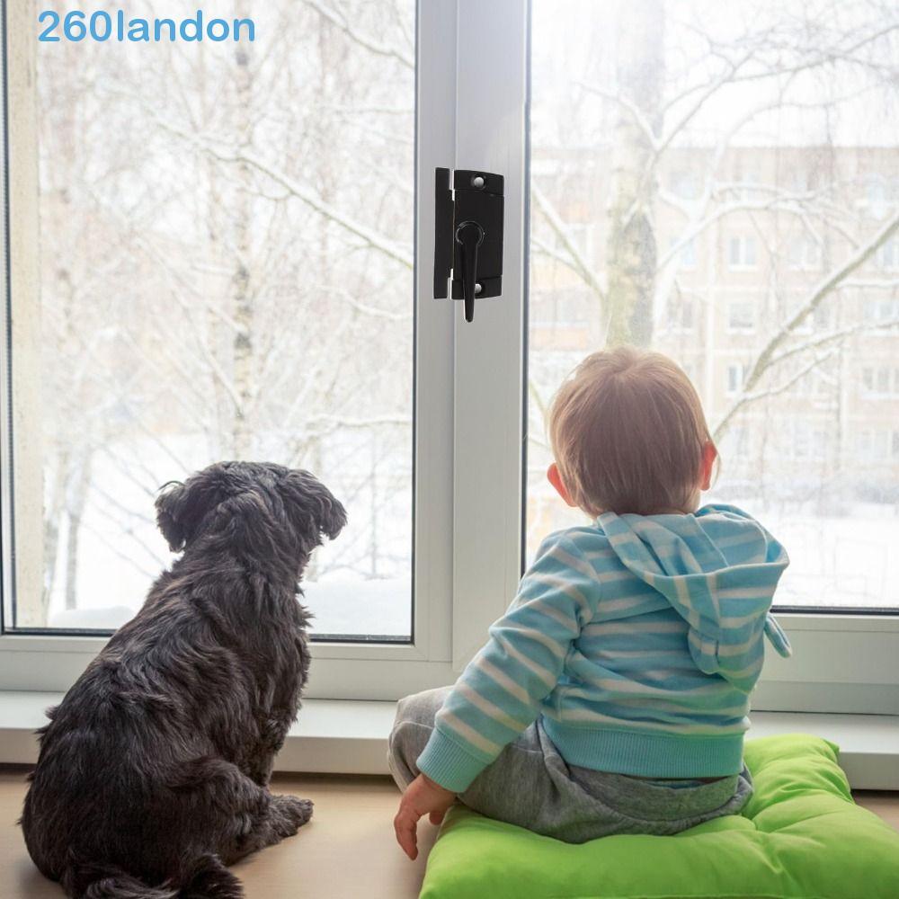 Fechaduras De Faixa De Janela Deslizante LANDON , Ação De Câmera De Design Crescente De Cor Preta , Segurança Resistente