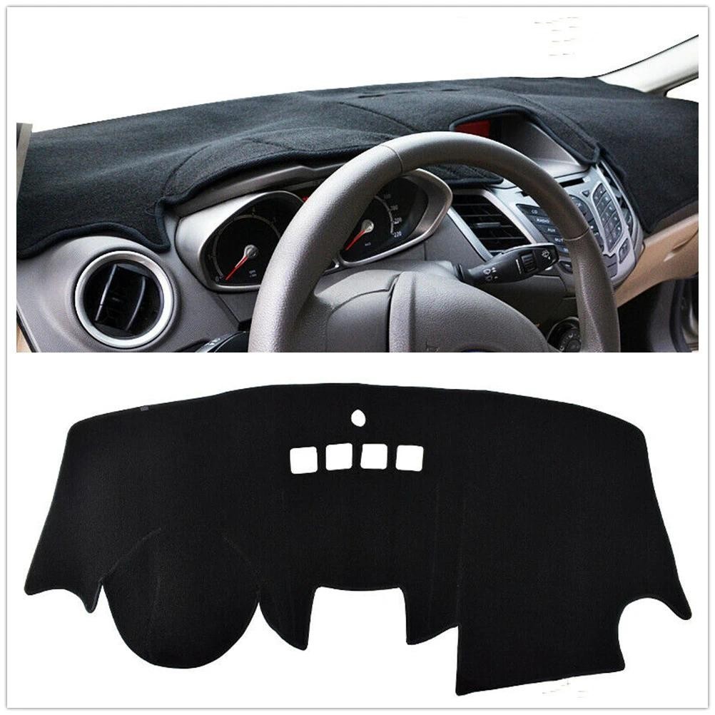 Tapete De Cobertura Do Painel Frontal Para Ford Fiesta 2009-2017 Preto Placa De Carro À Prova De Calor Auto Anti-Sol Shi