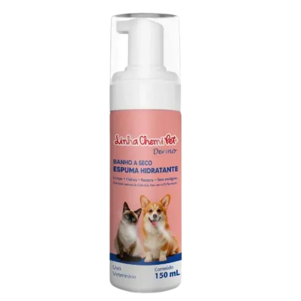 Banho a Seco Dermo Para Cães e Gatos Chemi Pet -150ML