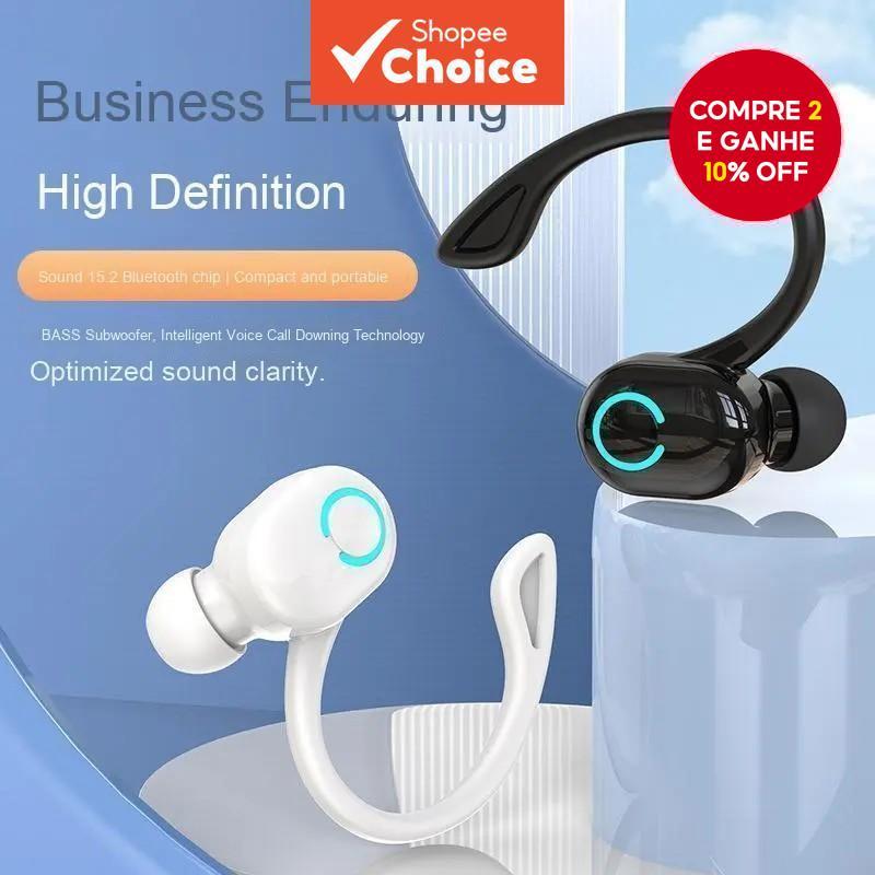 Fones De Ouvido Sem Fio Bluetooth Esportes Correndo Único Alta Fidelidade Estéreo Redução Ruído Música Fone