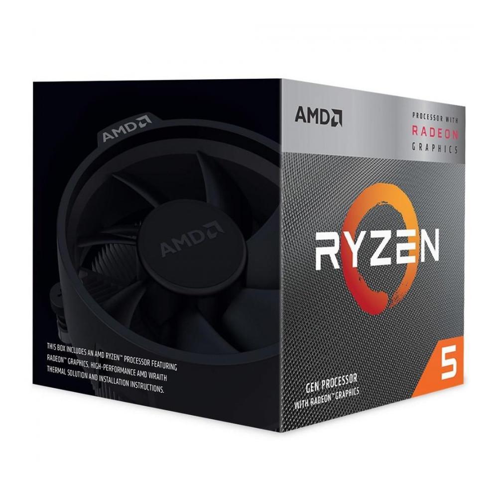 Processador AMD Ryzen 5 3400G AM4 3.7 GHZ, 4 núcleos e 8 threads de processamento, YD3400C5FHSBX