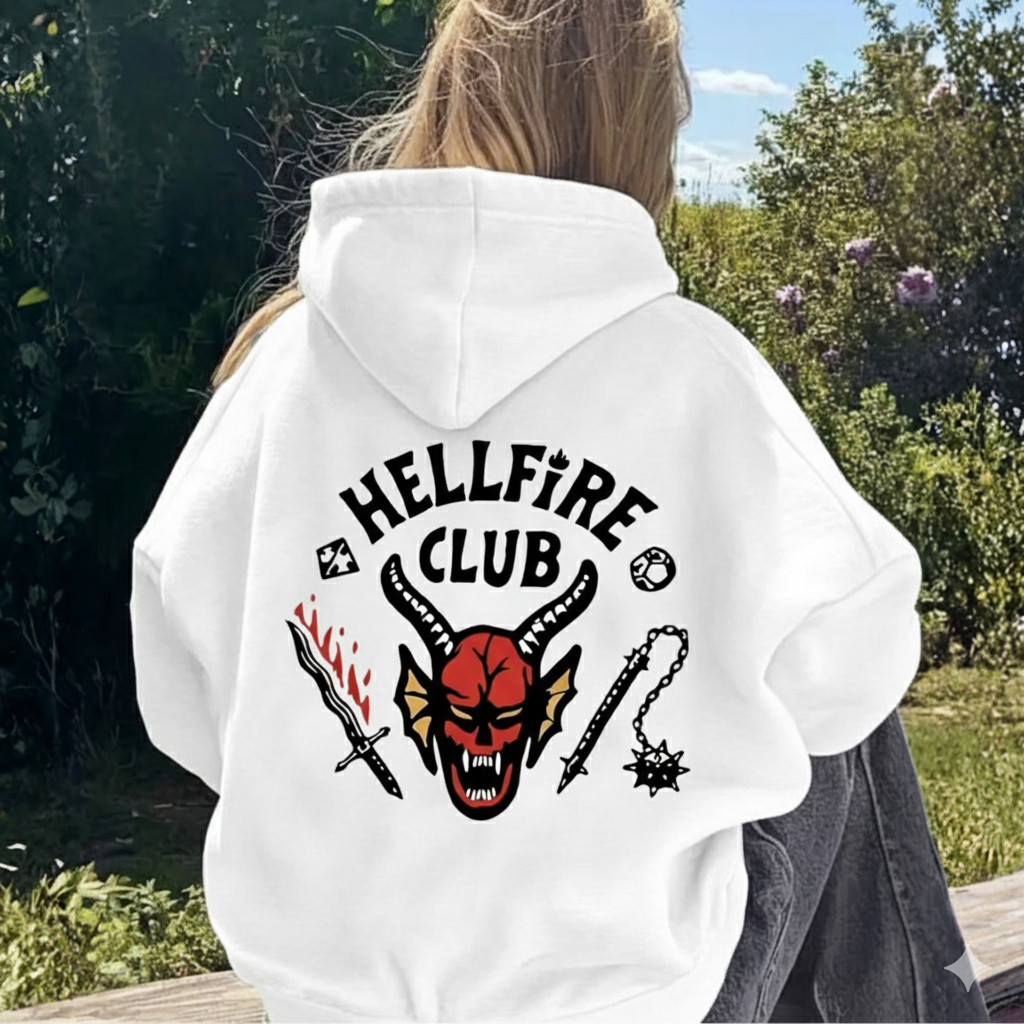 Moletom Stranger Things Casual Modelo Canguru Club  Streetwear Tecido Flanelado Macio Algodão Premium Presente De Natal